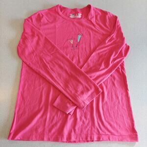 June & Daisy Shirt Women's Size Small (4-6) Pink Crew Neck Long Sleeve Tee